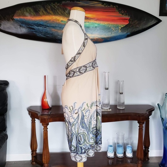 Women's summer beach printed halter dress - Picture 7 of 12